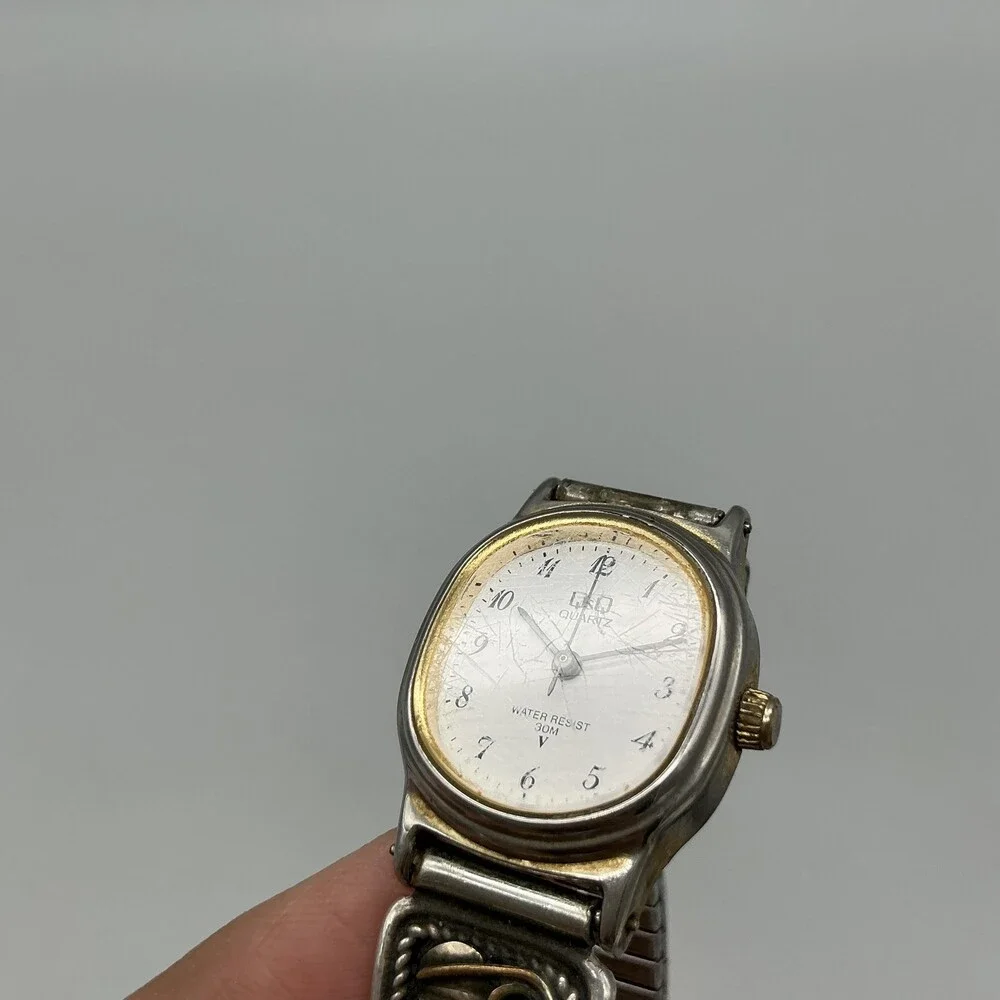 Q&Q Native American Sterling 12KGF Tips Womens Watch 21mm New Battery